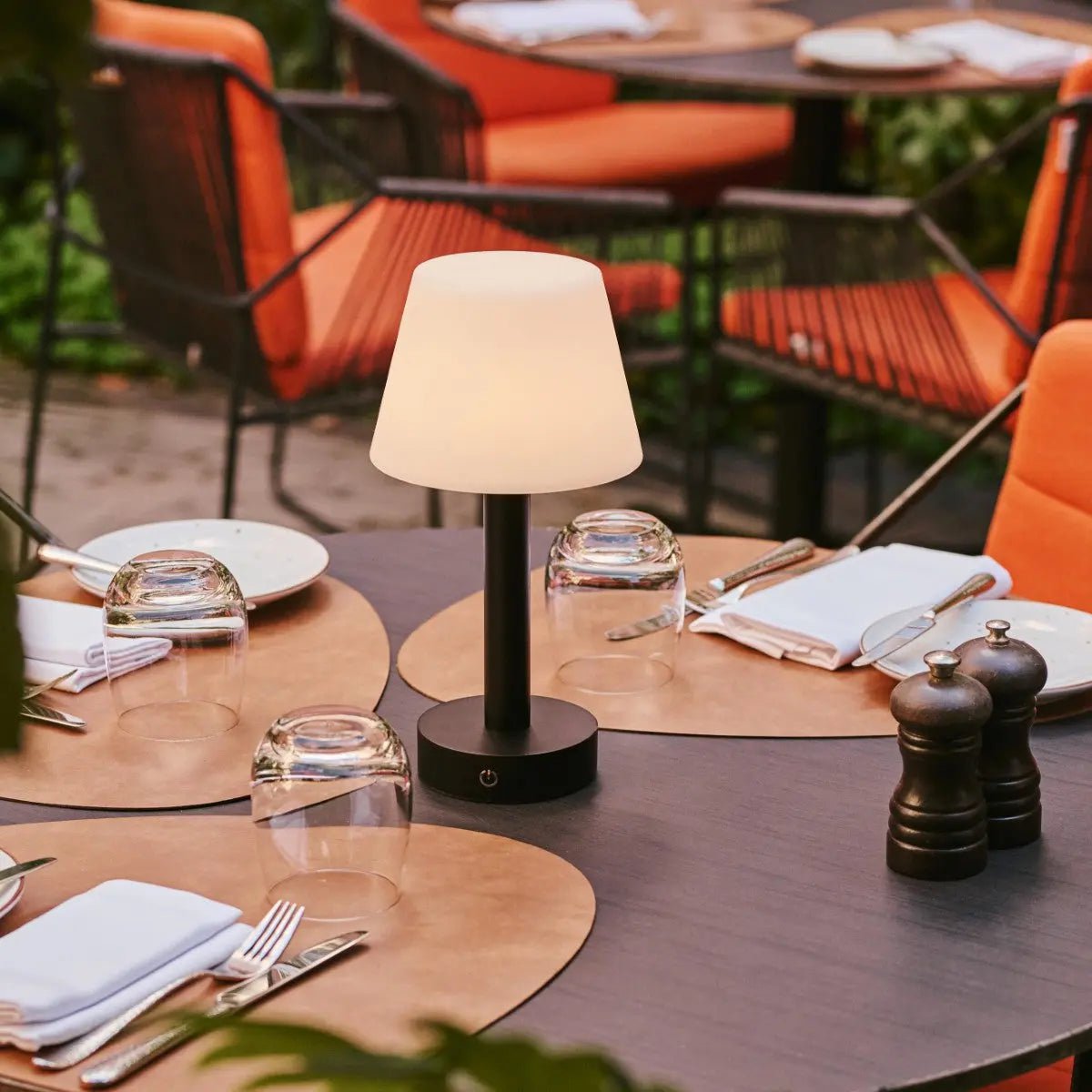 Zoë Black Wooden Rechargeable Table Lamp | Dimmable, USB-C & Up to 80 Hours of Battery Life