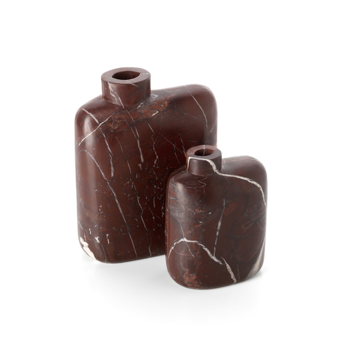 Marble Vase - Rosso Levanto Wine Red Low