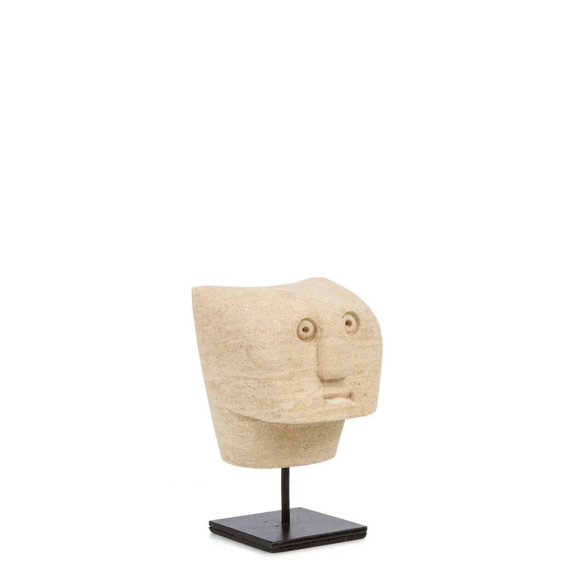 Sumba Stone Statue on Stand - Hand Carved Indonesian Decor