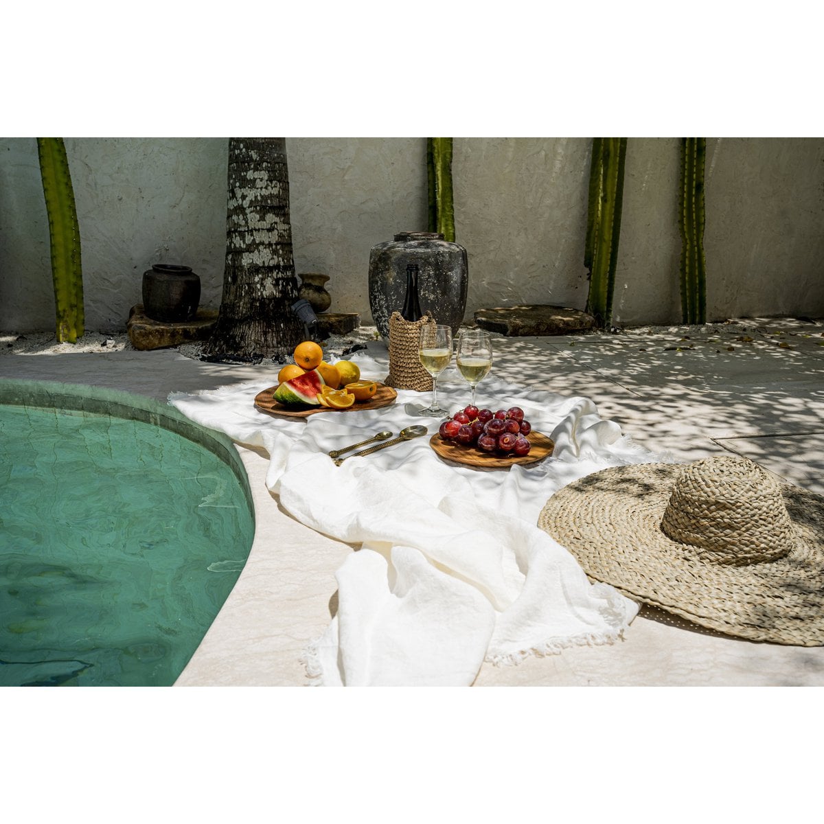 Linen Tablecloth White - 150x250