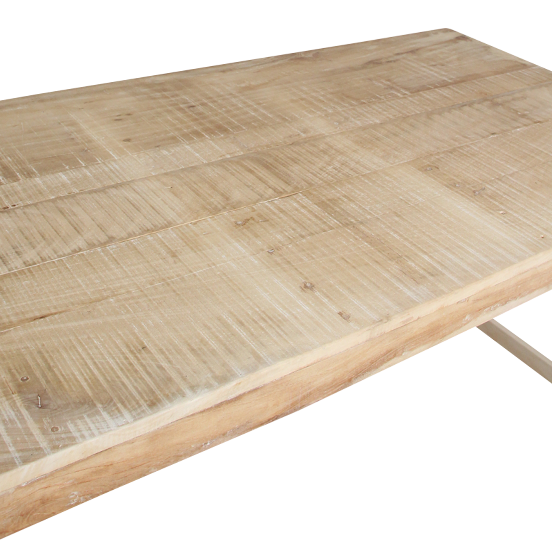Limewash Folding Dining Table - Rustic Indian Style, Space Saving