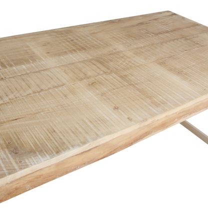 Limewash Folding Dining Table - Rustic Indian Style, Space Saving