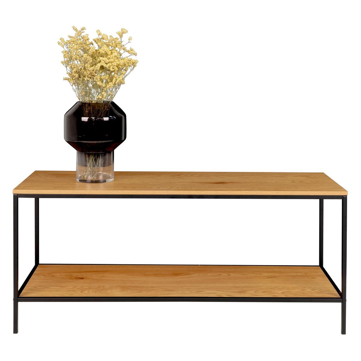 Vita TV Stand - oak look, steel, 100x36x45cm