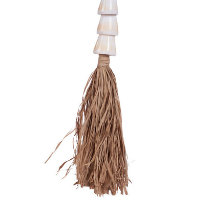 Seashell Tassel Wall Hanging - Natural White Coastal Decor