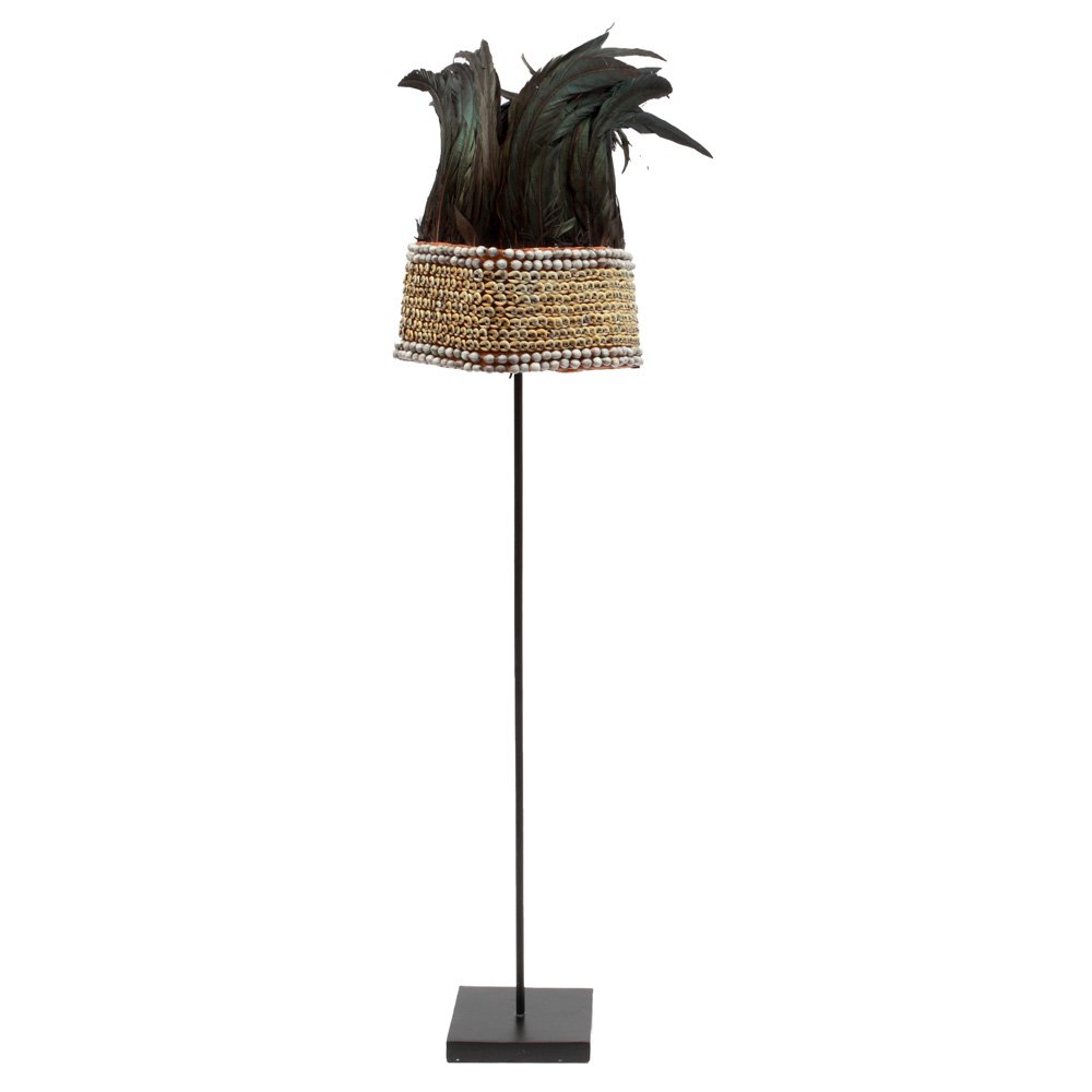 The Papua Feather Hat on Stand - Black