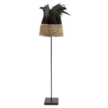 The Papua Feather Hat on Stand - Black