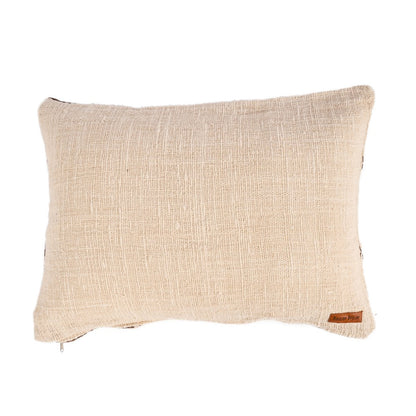 Cotton Patchwork Cushion Cover - Natural Brown, 50x70 cm