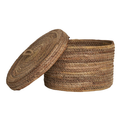 Banana Leaf Storage Baskets – Natural Woven Baskets, Set of 2