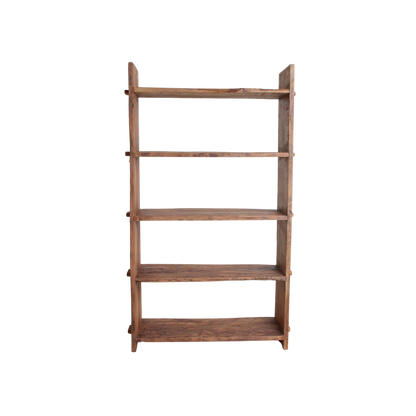 Recycled Wood 5-Shelf Rack - Farmwood Rustic Shelving Unit