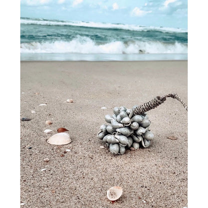 Seashell Tassel Wall Hanging - Grey Coastal Decor