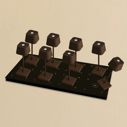 Combi Set Professional | 8 x Sarphati Mini Mocha Brown Rechargeable Table Lamps & 1 x Central Station Charging Station