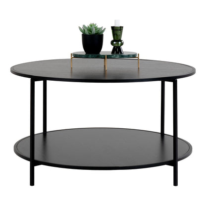 Vita Coffee table - Black, steel, ø80x45 cm
