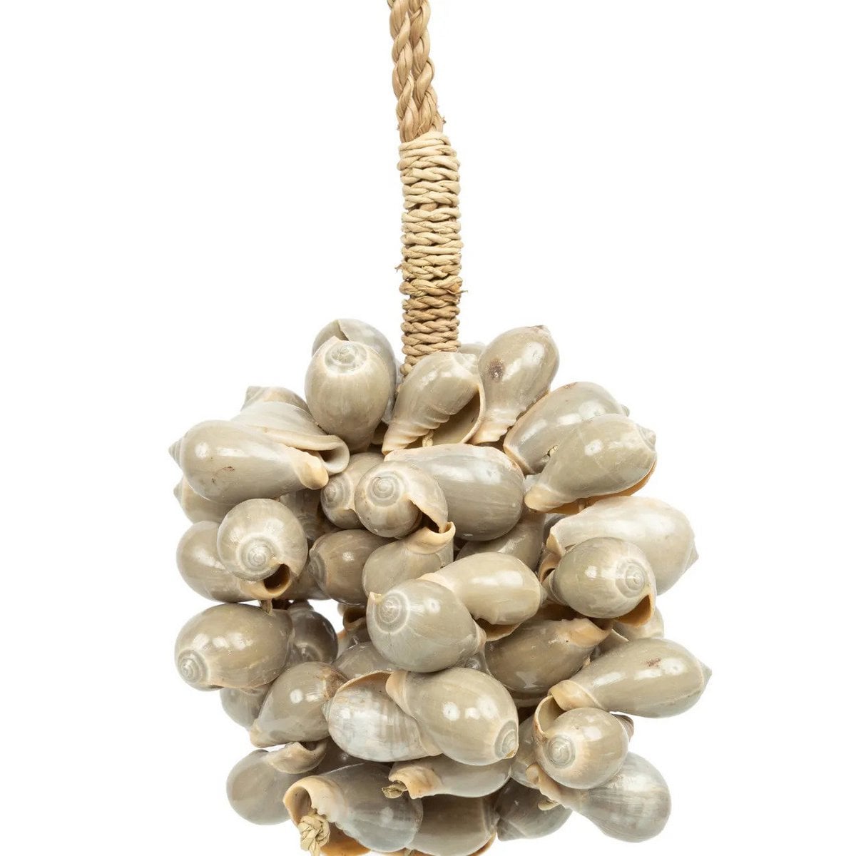 Seashell Tassel Wall Hanging - Grey Coastal Decor