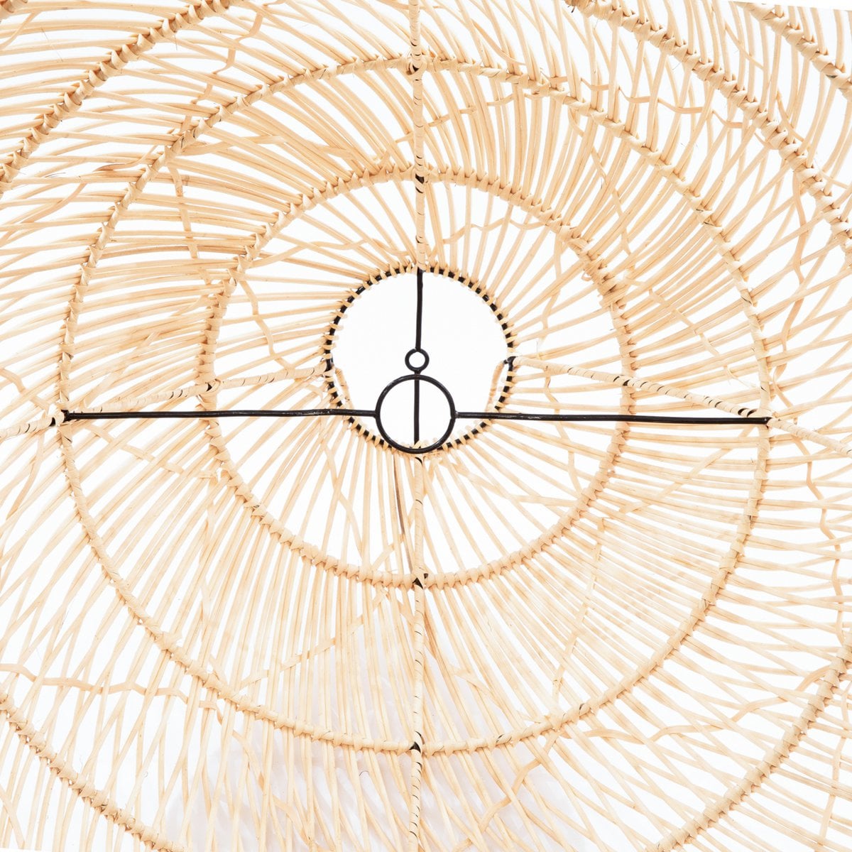 Rattan Pendant Light - Natural Twister, Medium Size