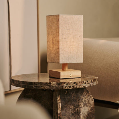Bob Light Brown Cordless Wooden Table Lamp | Dimmable, Rechargeable & Up 100 Hours Battery Hours
