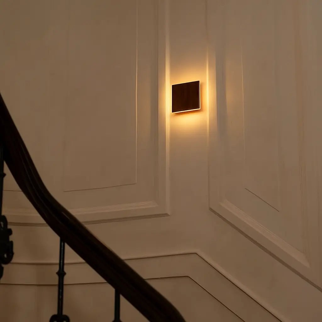 Walnut Cordless Wall Light - Rechargeable Dimmable Accent Lighting