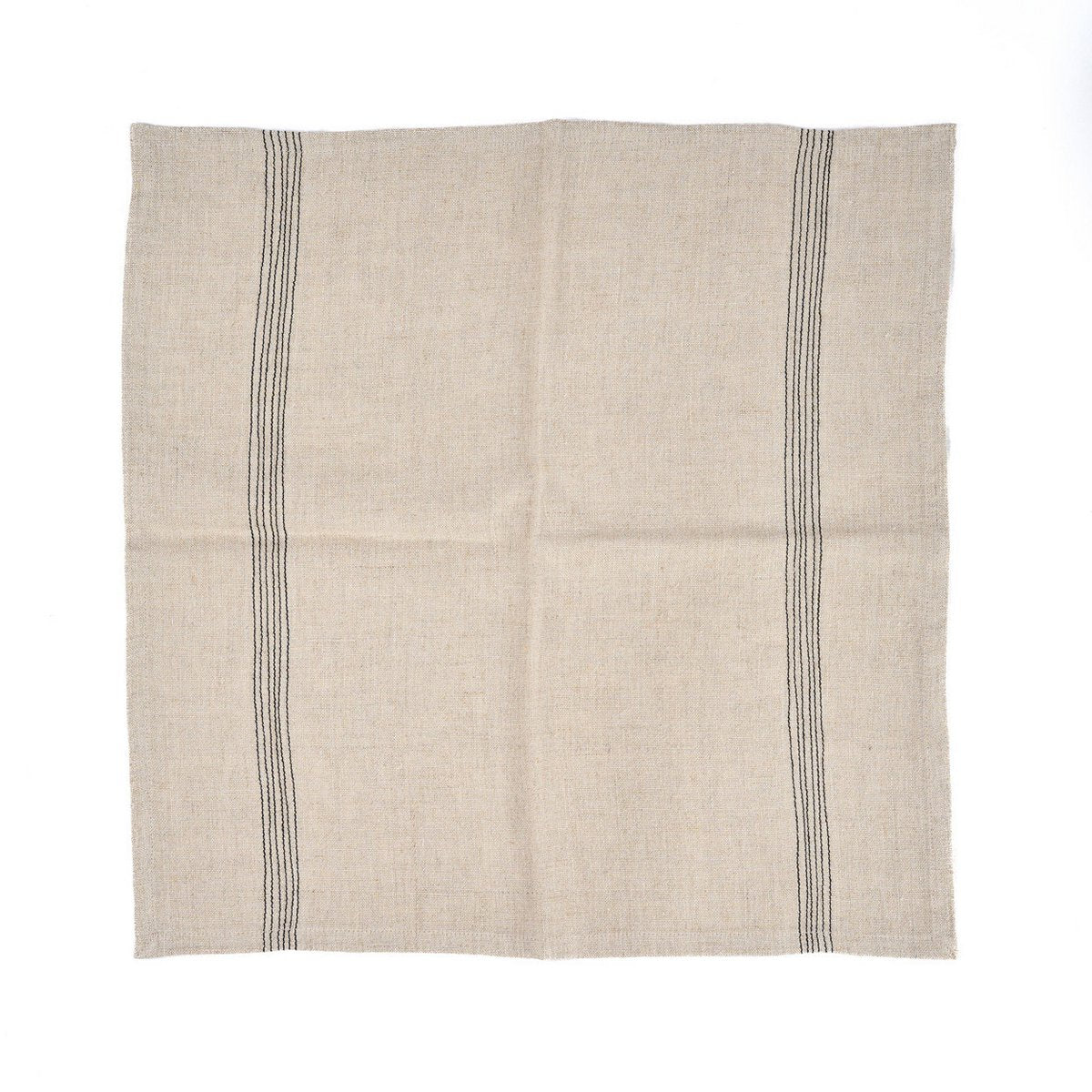 Linen Napkin - Black Stripe - 45x45