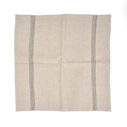 Linen Napkin - Black Stripe - 45x45