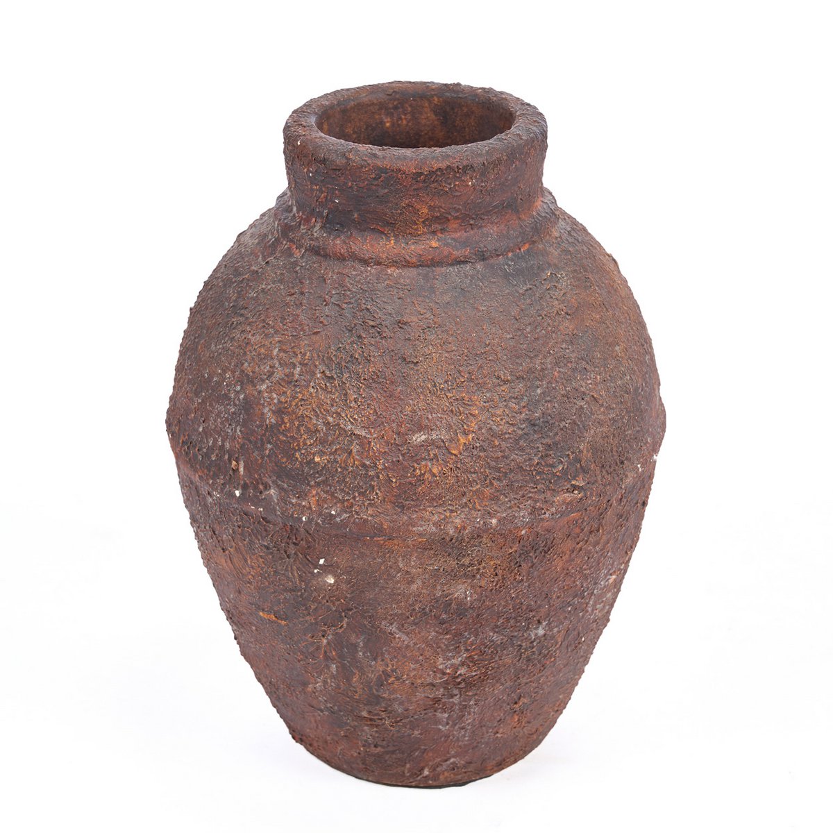 Terracotta Vase - Burgundy Rustic Amphora Vase - Medium