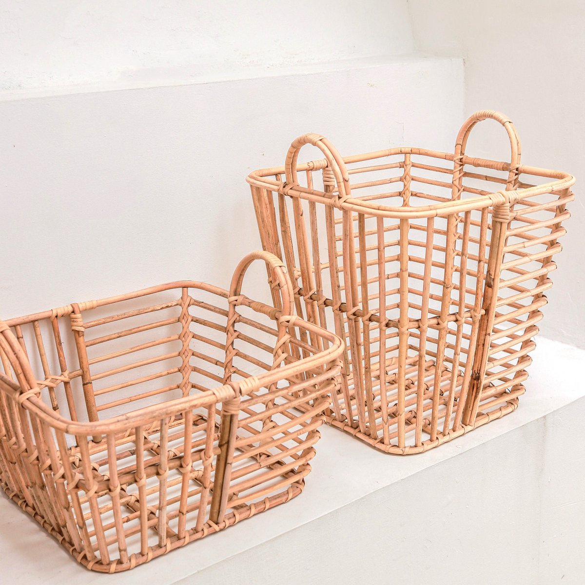 Rattan Storage Basket - Laundry, Plant, Home Decor - 3 Sizes
