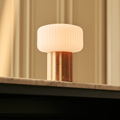 Rechargeable Table Lamp - Light Brown Cordless Lamp with 3 Modes