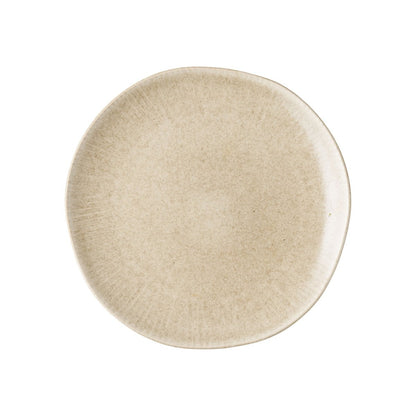 Ceramic Lunch Plates Set of 4 - Beige Scandinavian Style, 21cm