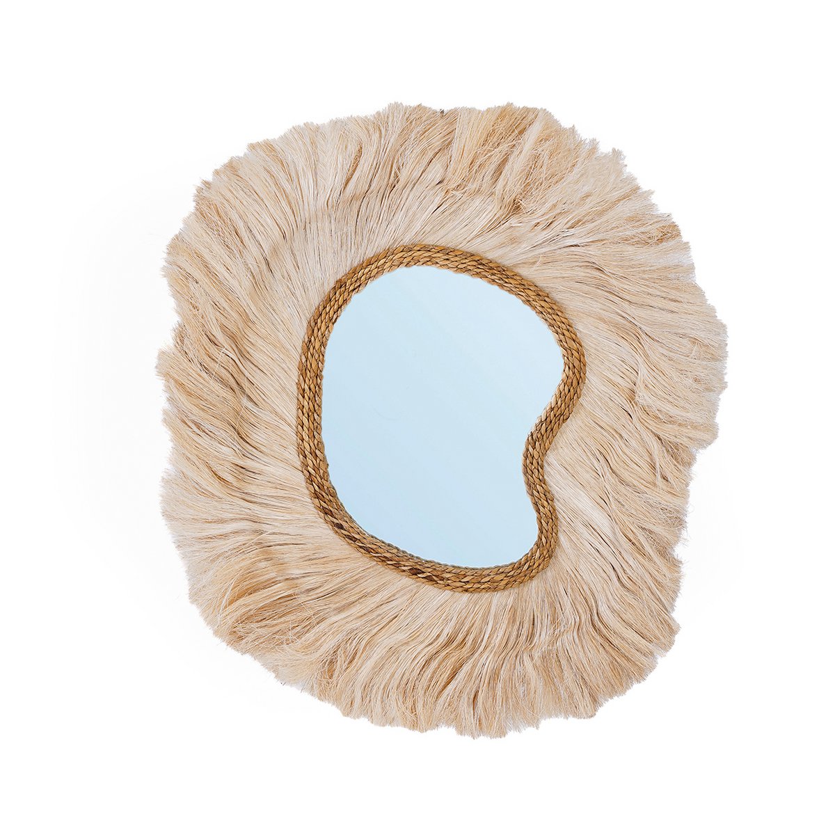 Rattan Wall Mirror - La Principessa Arched Coastal Mirror - Large