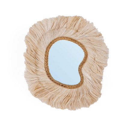 Rattan Wall Mirror - La Principessa Arched Coastal Mirror - Large