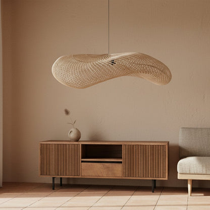 Rotan Hanglamp – Wave XXL Natuurlijke Hanglamp, 115cm