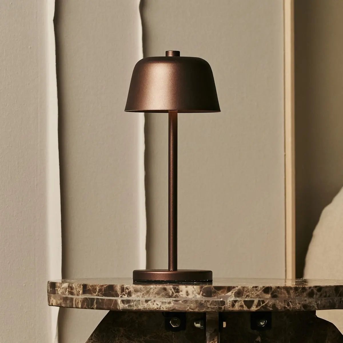 Espresso Brown Rechargeable Table Lamp | Cordless & Stylish Lighting
