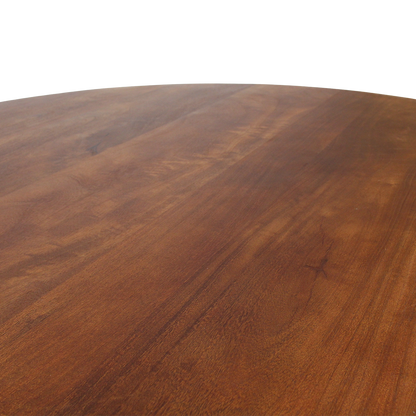 Mango Wood Dining Table - Round Bullnose Coliseo, 120 cm
