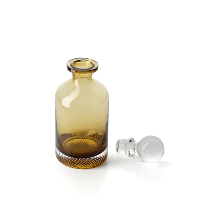 Glass Decanter Carafe - Amber Recycled Glass with Stopper