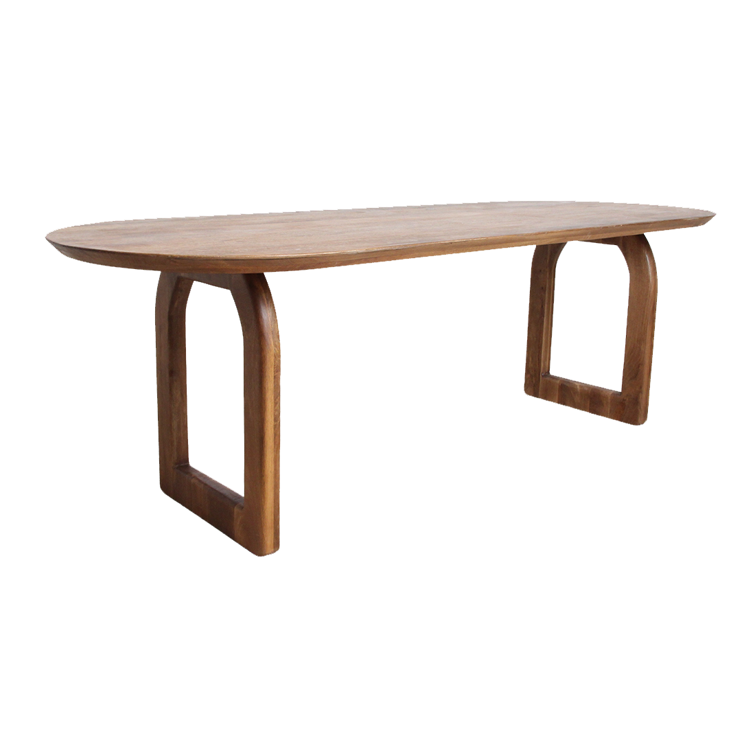 Mango Wood Dining Table – Bullnose Design, Rounded Edges