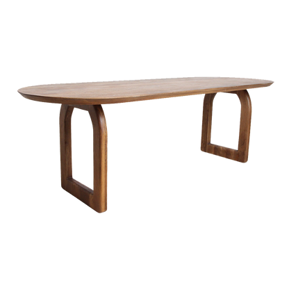 Mango Wood Dining Table – Bullnose Design, Rounded Edges