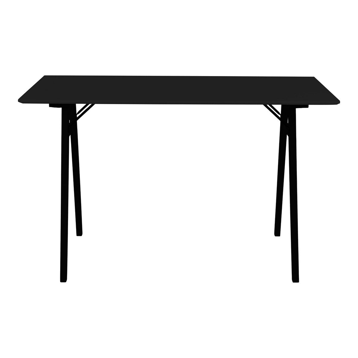 MDF Rubberwood Desk - Black Modern Computer Table, 120 cm
