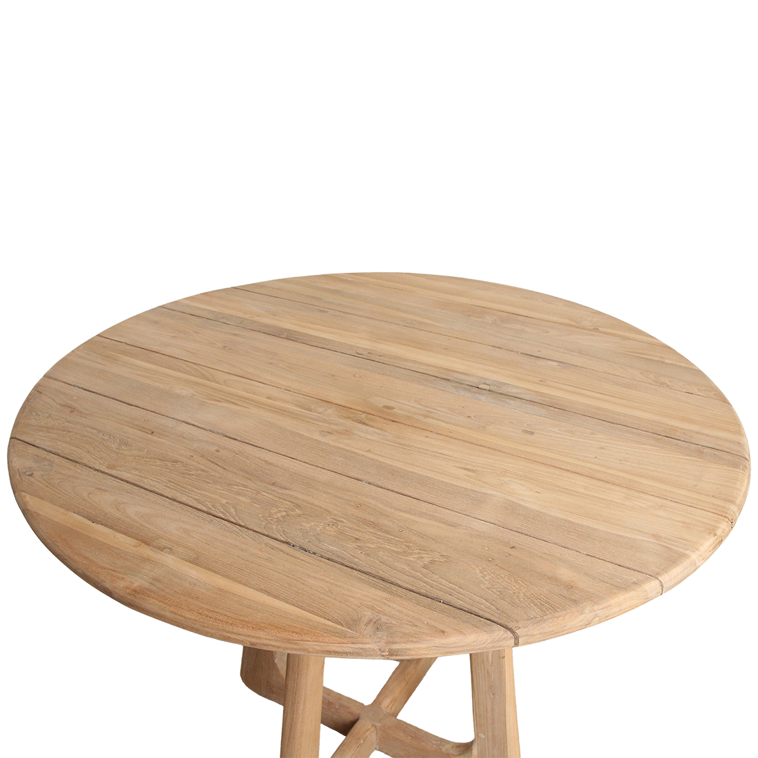 Teak Garden Table - Round Outdoor Dining Table, 100cm