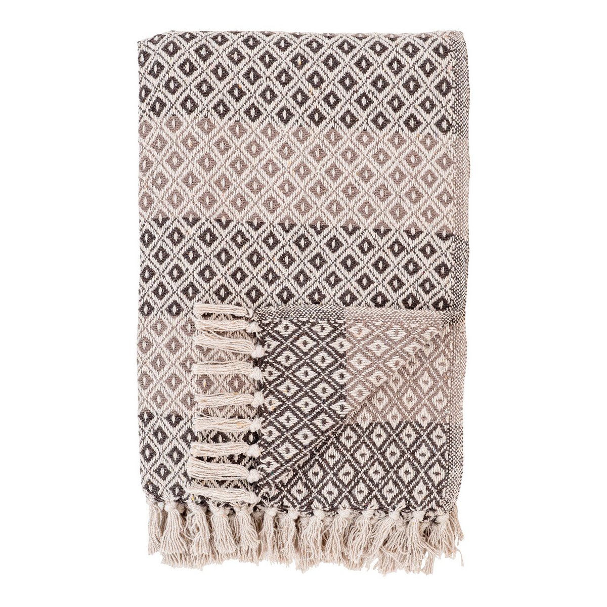 Alanya Plaid - Plaid, marron/beige/blanc, Coton, Polyester, 130x180 cm