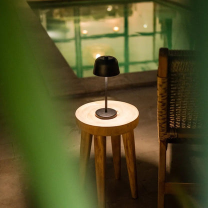 Rechargeable Table Lamp - Black Cordless Lamp with Dimmer