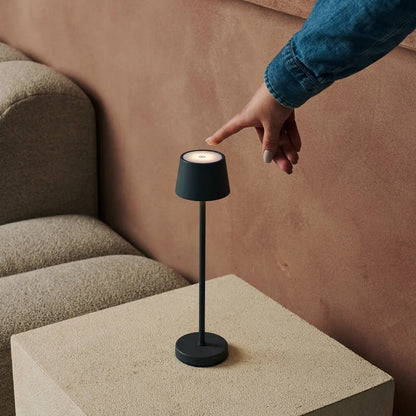 Combi Set Professional | 8 x Vondel Mini Stone Grey Rechargeable Table Lamps & 1 x Central Station Charging Station