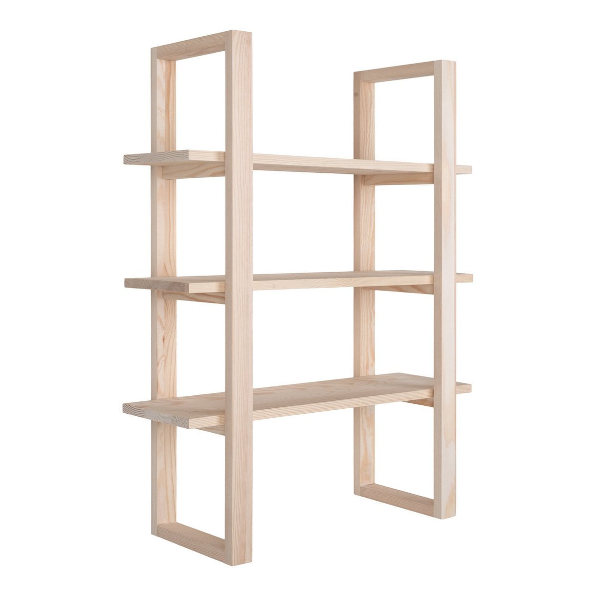 Paulownia Wood Wall Shelf - Natural Nordic Style, 48x63cm