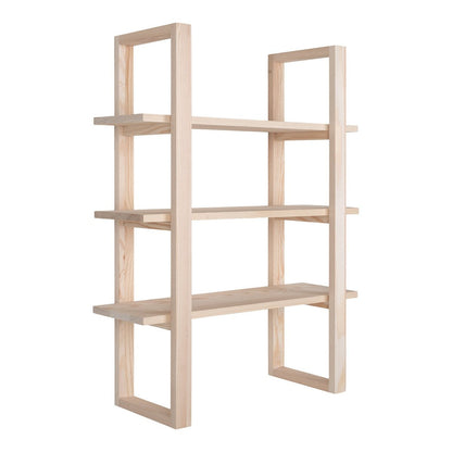 Paulownia Wood Wall Shelf - Natural Nordic Style, 48x63cm