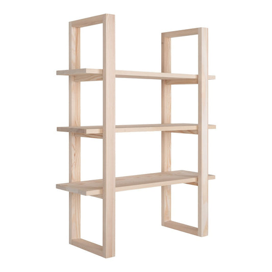 Paulownia Wood Wall Shelf - Natural Nordic Style, 48x63cm