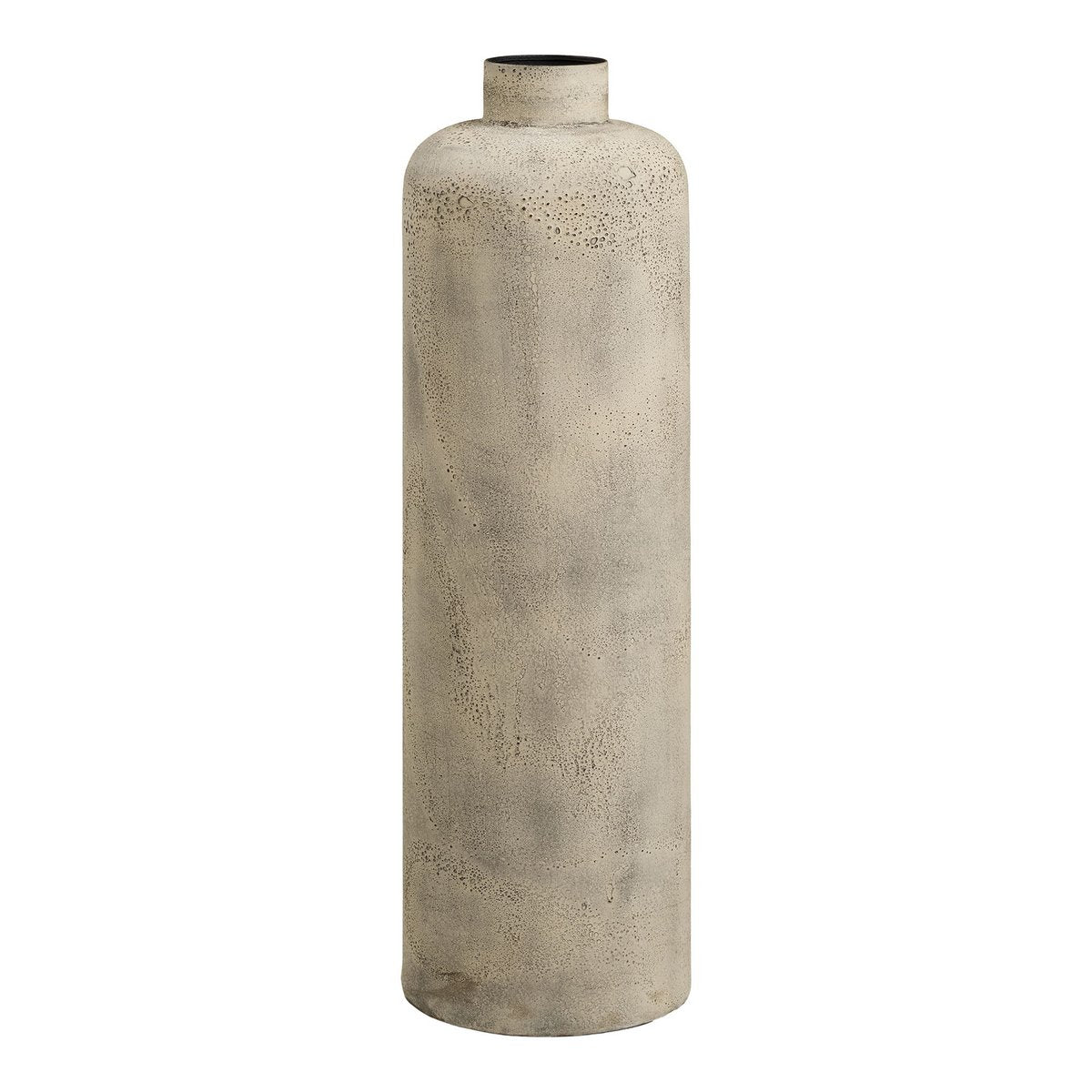 Metal Decorative Plant Pot - Antique Beige, Tall Garden Planter, 78cm