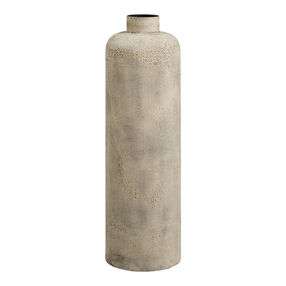 Metal Decorative Plant Pot - Antique Beige, Tall Garden Planter, 78cm