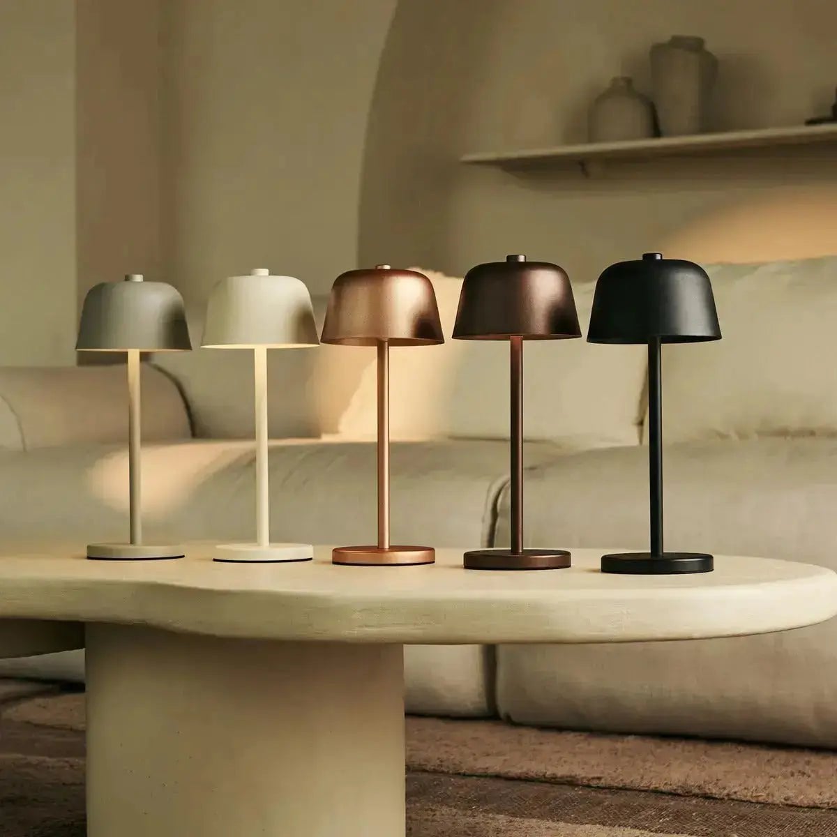 Anton Copper Rechargeable Table Lamp | Stylish & Cordless Lighting