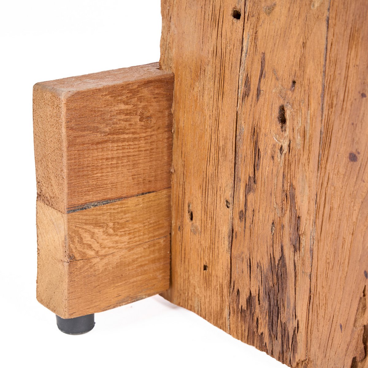 Teak Block Stool - Natural Wood Accent – JUGLANA