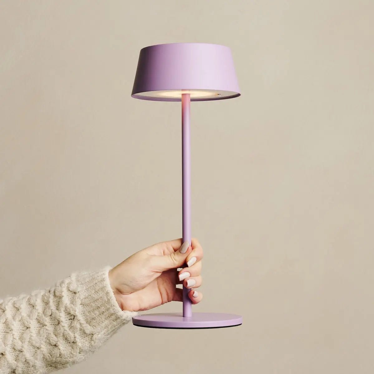 Cordless Table Lamp – Violet Rechargeable Dimmable LED Lamp