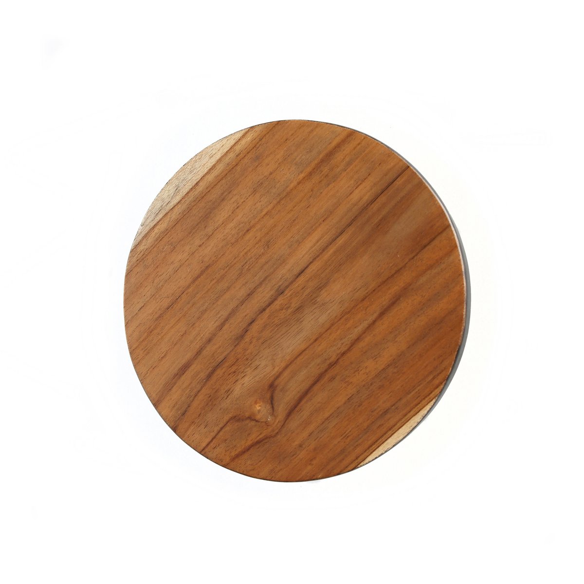 Teak Wood Cake Stand - Natural Black Rustic Dessert Platter