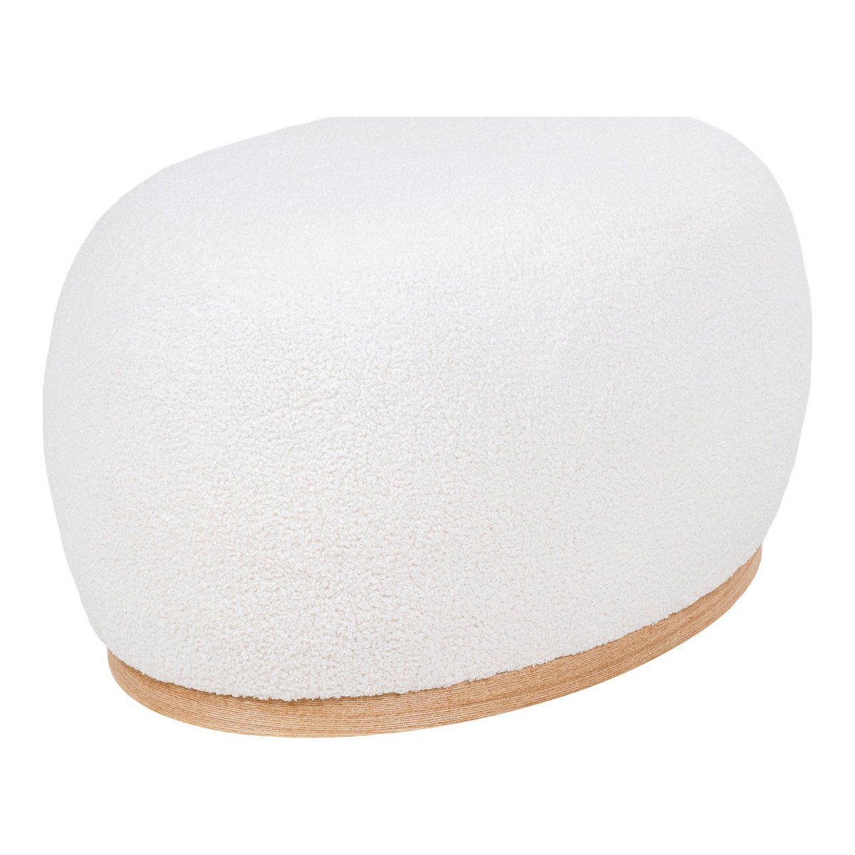 Manhattan Pouf - White, MDF/Pinewood/Foam/Polyester, 88.5x54.5x36 cm