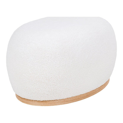 Manhattan Pouf - White, MDF/Pinewood/Foam/Polyester, 88.5x54.5x36 cm